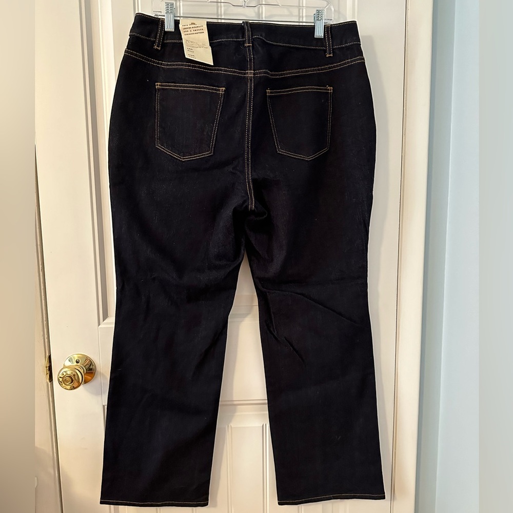 Talbots Curvy Boot Jeans Dark Wash Size 14WP - Picture 4 of 5
